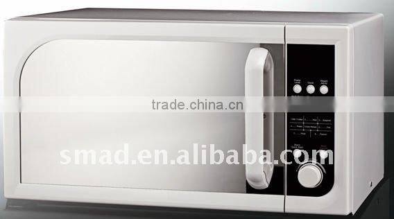 white/silver/black portable mechanical microwave oven