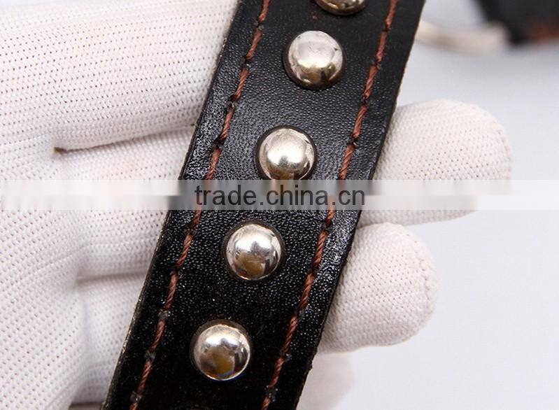 manufacturer supply high quality leather pet leash lead big dog