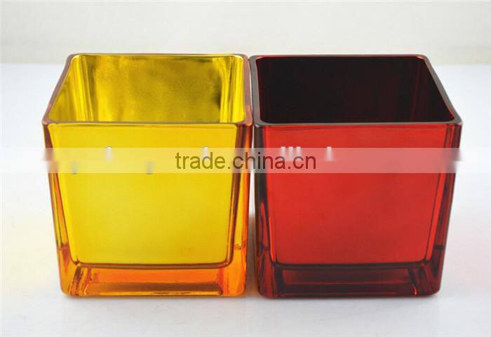 High-grade large cube vase candy container candle container