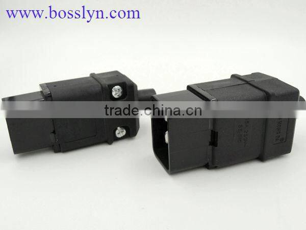 Practical Cost-effective IEC 320 C20 Power Adapter Male Plug Rewirable female Connector Socket