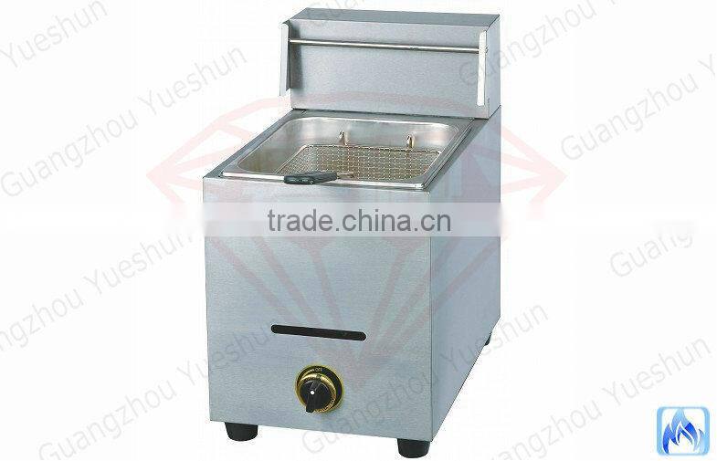 5.5 liter commercial single basket gas deep fryer