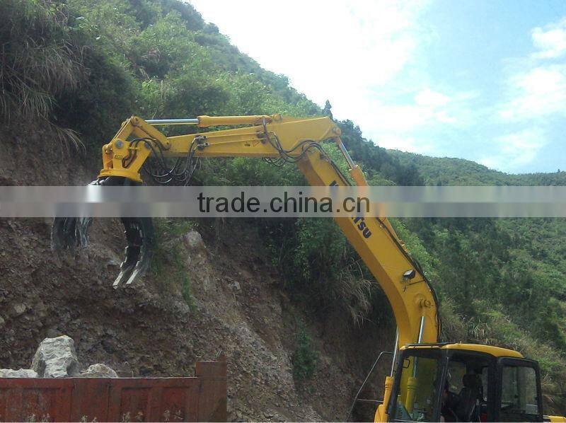 Hydraulic Rotating Wood Log Stone Grapple Grab for Hyundai Doosan CAT Excavator