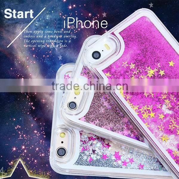 Dynamic Liquid Colorful Glitter Sparkle Stars Bling Quick Sand Luxury Phone Case for iPhone 6