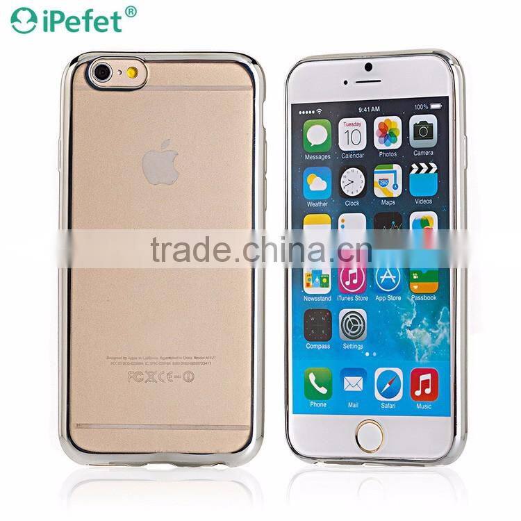 Hot Selling Electroplating TPU Phone Case Clear Back Cover For iPhone 5,for samsung galaxy j7