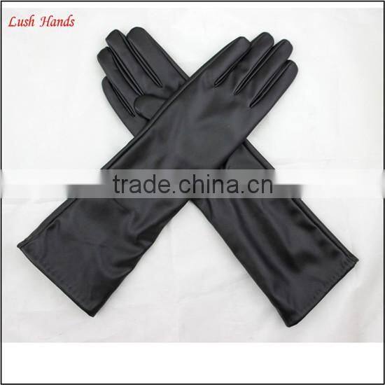 long women dresses imitation leather fabric wholesale factory gloves