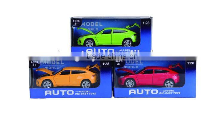 1:28 model alloy car pull back race car toy