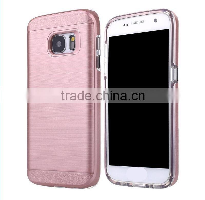 Luxury Hair Line PC Matte Texture TPU ShockProof Phone Case For Samsung S7 Cover case