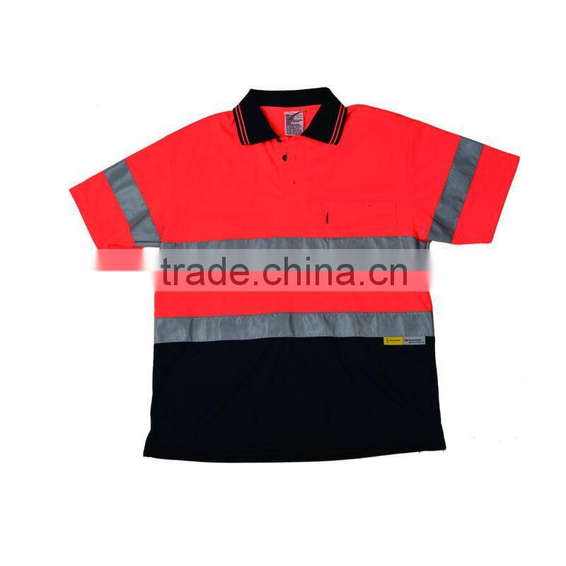 100% Polyester Hi- vis Green Safety Vest Working Uniform