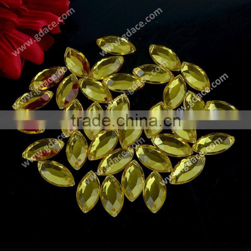 Horse eye Flat back acrylic Sew-on Stone, Sew on Acrylic Rhinestone , Sew On Stone