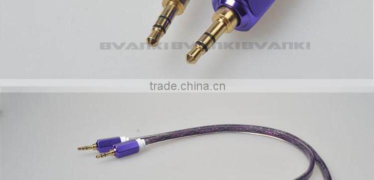 Cheap Transparent Crystal Audio Cable For Aux Stereo Cable,3.5mm Aux Cable / Audio Cable / Video Cable With Hexangular Design