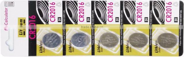 "3v lithium battery Cr2016 button cells from Pro manufacturer "