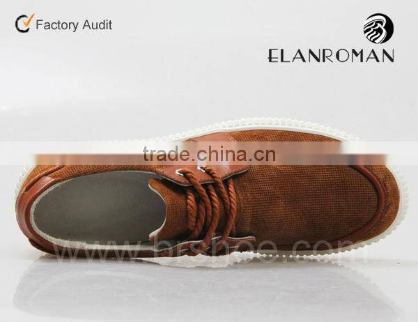 Suede casual mens flat rubber sole shoes