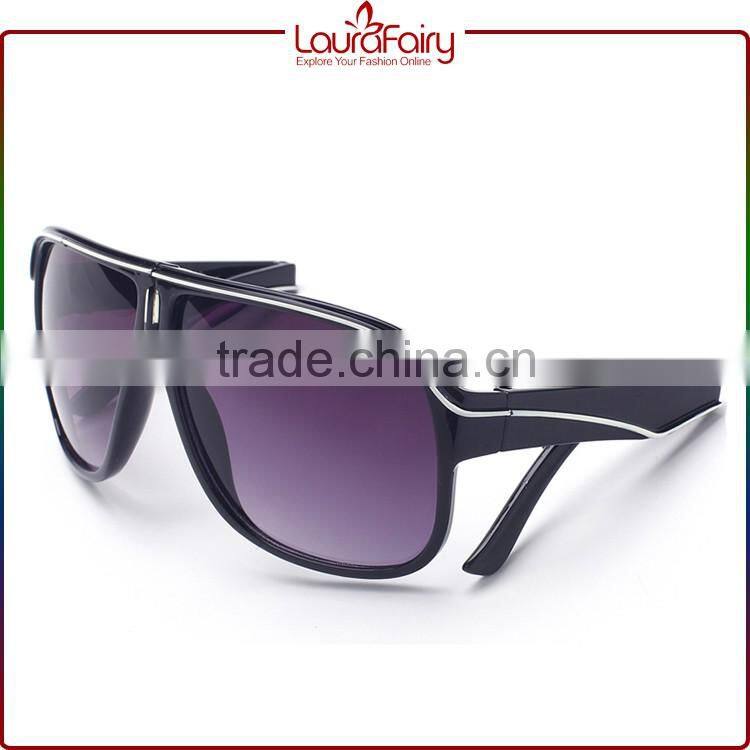 Laura Fairy Portable Blue Lens Black Frame Cheap Adjustable Foldable Sunglasses