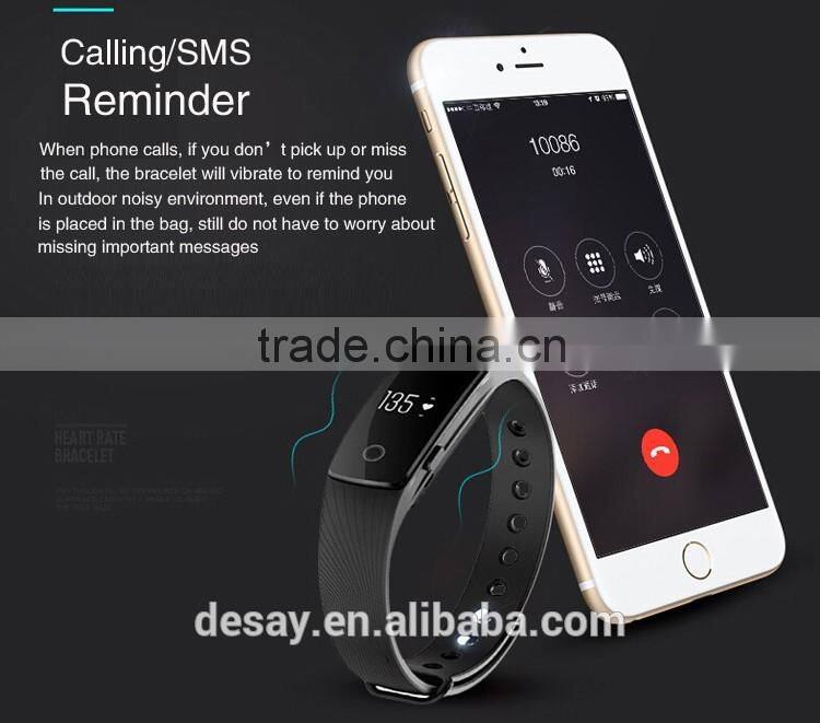 Desay Wholesale Vibration Heart Rate Bluetooh Smart Watch Bracelet DS-B510 iOS 7.1 + Android 4.3 +