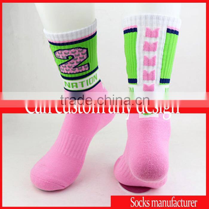 Cotton spandex cheap long thermal soccer socks kids