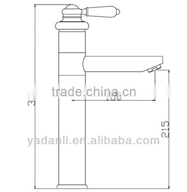 Antique bronze single handle brass vessel sink waterfall taps 1521YB