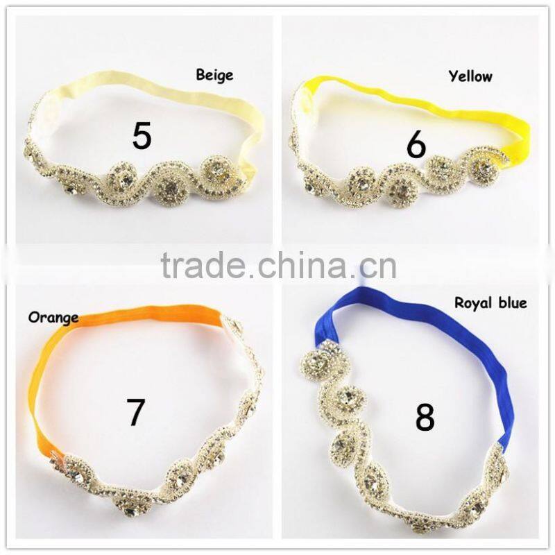 Fancy Decoration custom elegant wedding dress accessories / fashion bridal tiara / wholesale crystal pearl rhinestone waistband