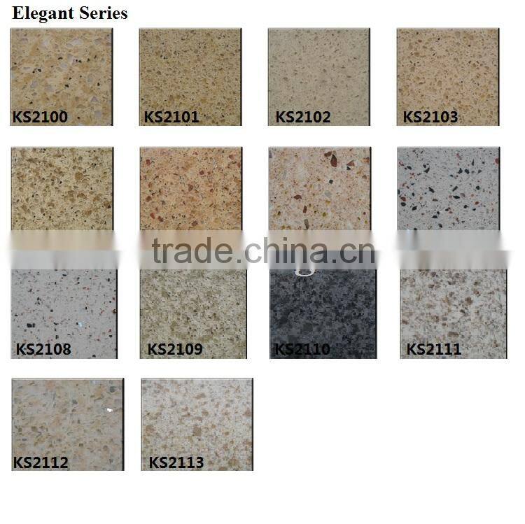 Beige Engineered Quartz Stone Slab Artificial Quartz Stone