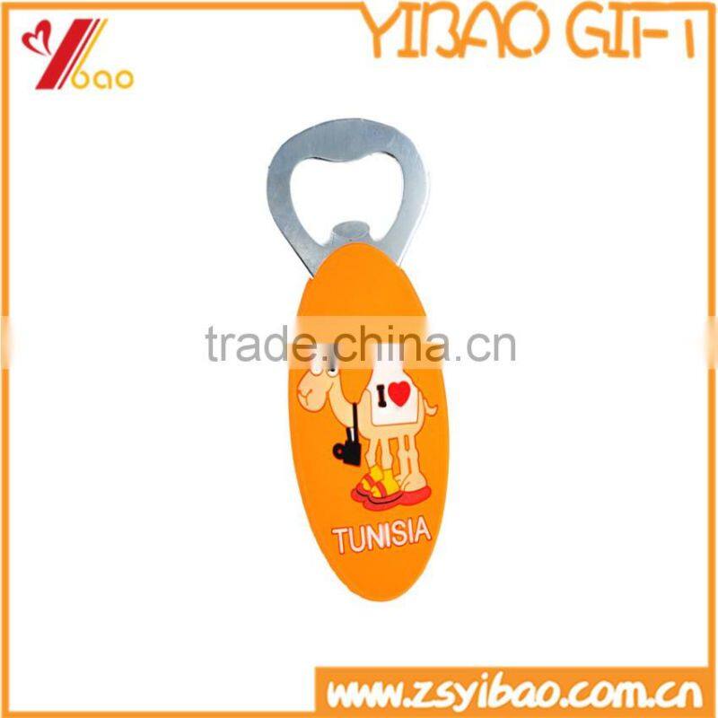 Cartoon design Rubber beer opener, custom PVC/Metal bottle beer opener