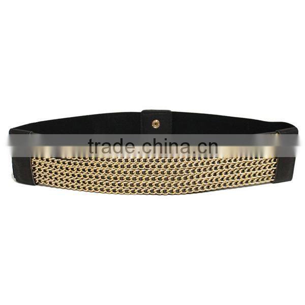 Fashion Silver Loop PU Leather Belt For Promotional gifts