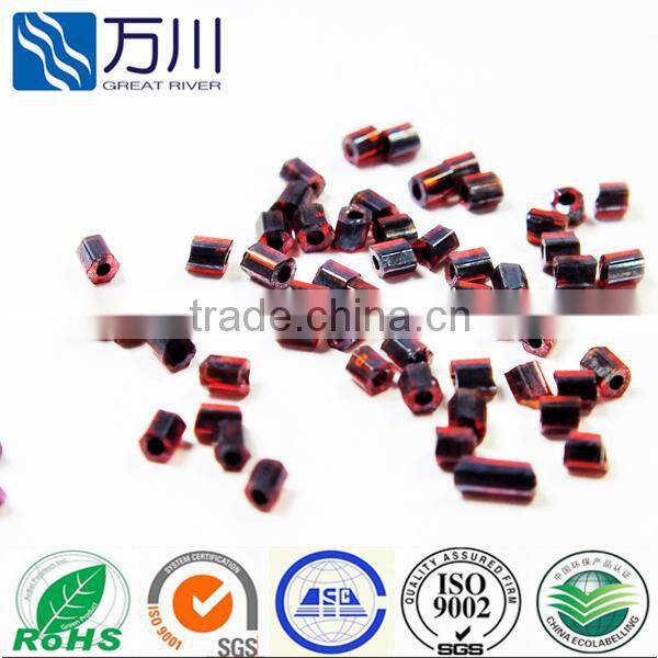 fashion glass bugles color silver fancy glass beads