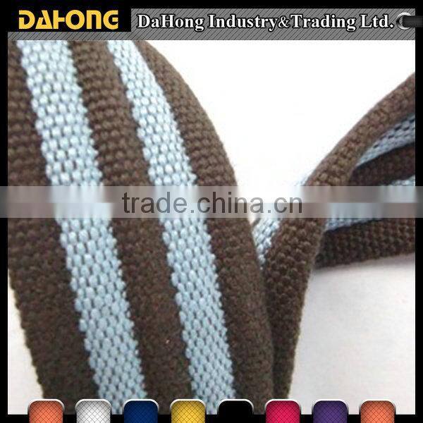fashionable custom woven cotton striped webbing for pet