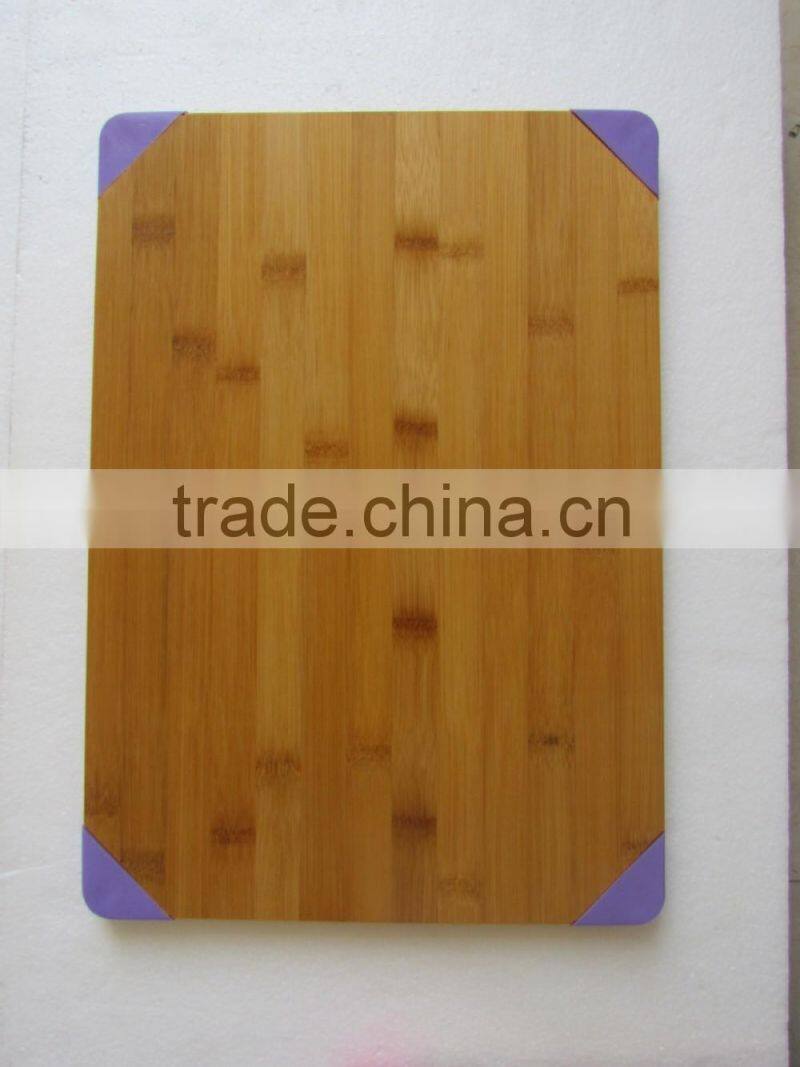 Bamboo Wooden Silicon rings Chopping board/block set,kitchen cutting board,sedex christmas
