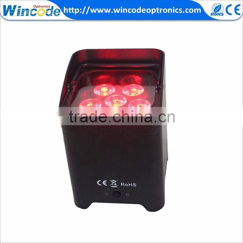 Warranty 1 year high capacity 6 in 1 led stage spot lighting aluminum PAR6 wireless battery uplight