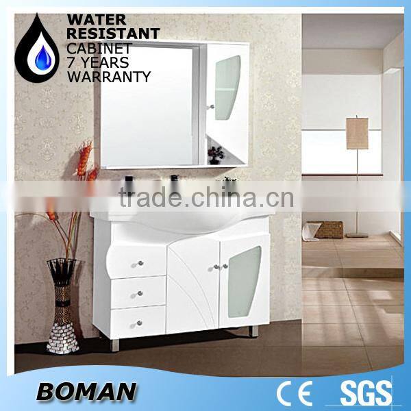 new style wall mounted bathroom cabinet with wash basin, mirror and light
