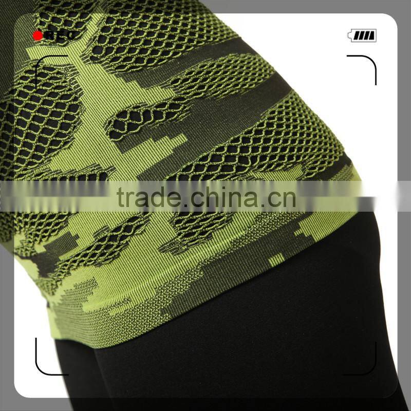 Girl's wholesale seamless camo tank top with mesh