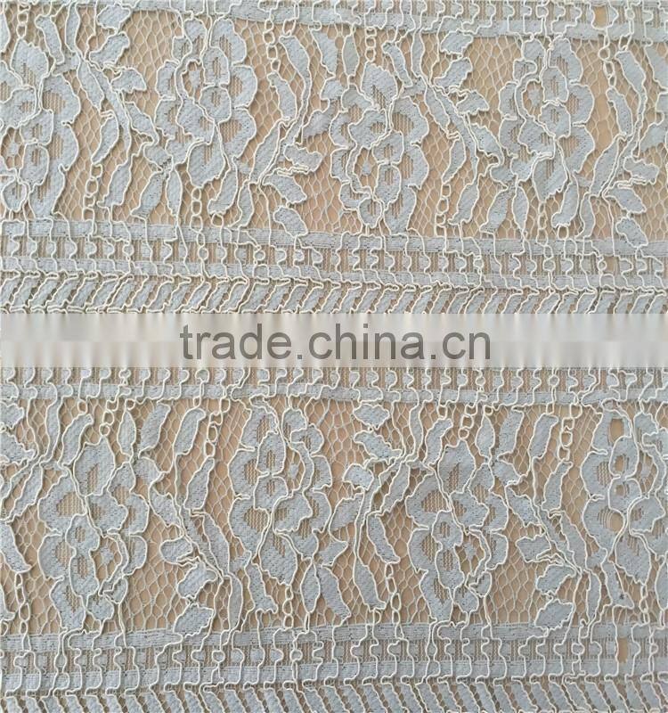 Good capacity scallops high quality cotton nylon guipure lace fabric wholesale