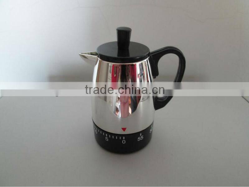Plastic ABS with Vacuum Coating Coffee Pot Shaped Kitchen Timer