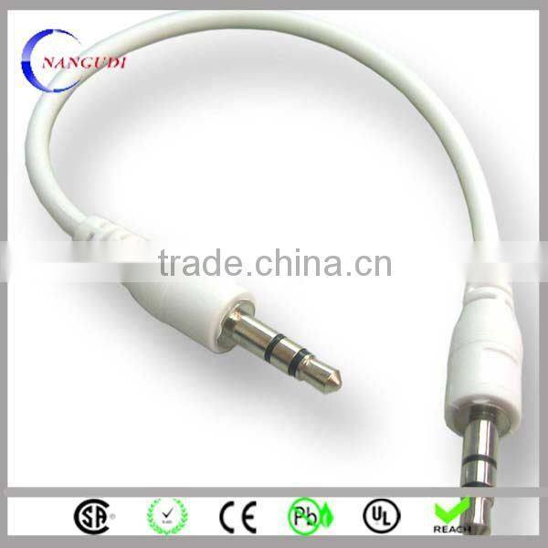 car headlight custom made 2.5mm male to 3.5mm male stereo plug audio cable