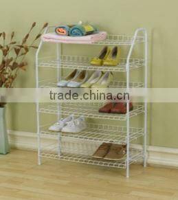 4 tier revolving metal powder coating round shoe rack