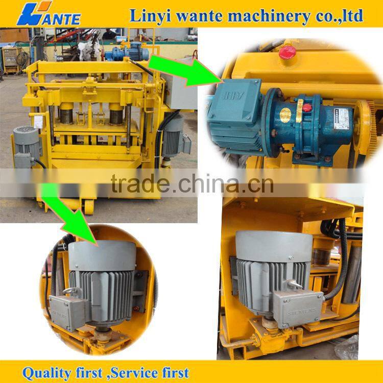 Nigeria QT40-3A price mobile type hollow block making machine/ concrete hollow brick making machine for sale