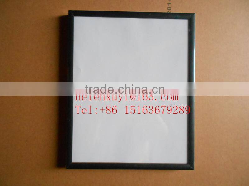 brushed black color aluminium photo frames 21x29.7cm with foam corner protected