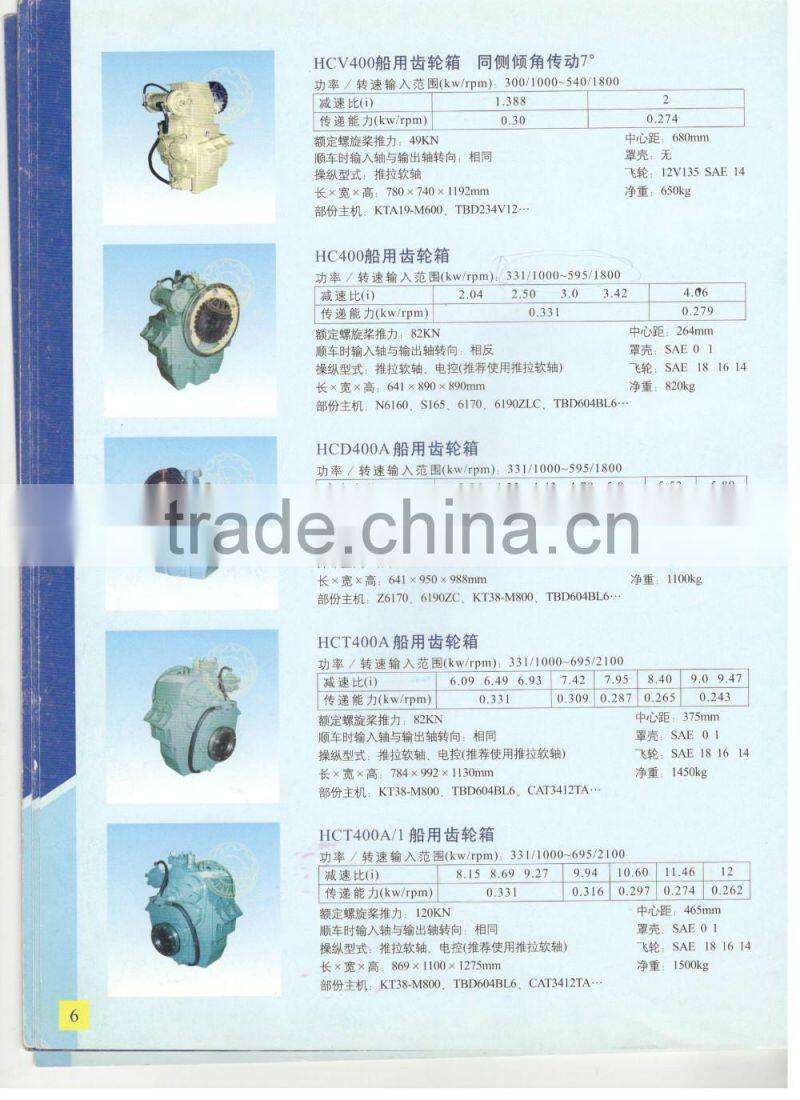 Advance Marine Gearbox 40A is suitable for medium and small fishing transport traffic and passenger boats