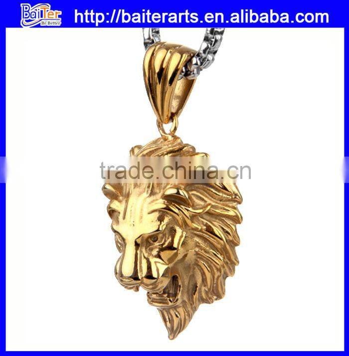 Men's Lion Head Pendant With Three Colors