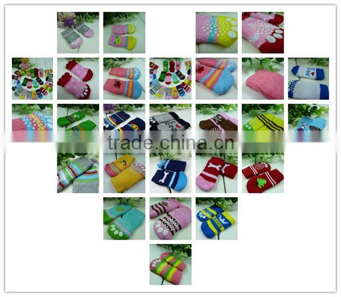 Adorable dog knitting socks / scratch prevention pet sock anti-slip stocking