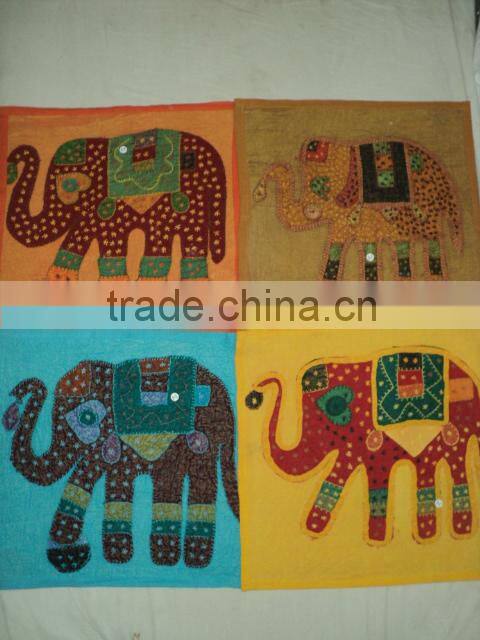 patchwork cushion covers from india elephant model