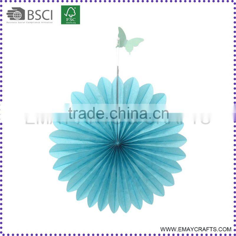 christmas gift die-cut paper fans home decor made in china