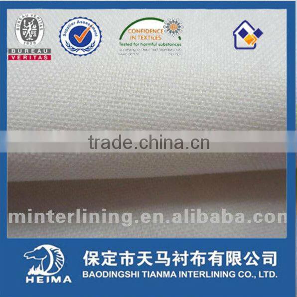 top fuse 100%polyester shirt collar interlining linings series