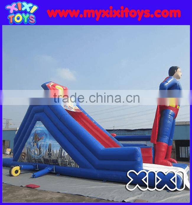 XIXI New Arrival inflatable superman obstacle courses with slide combo