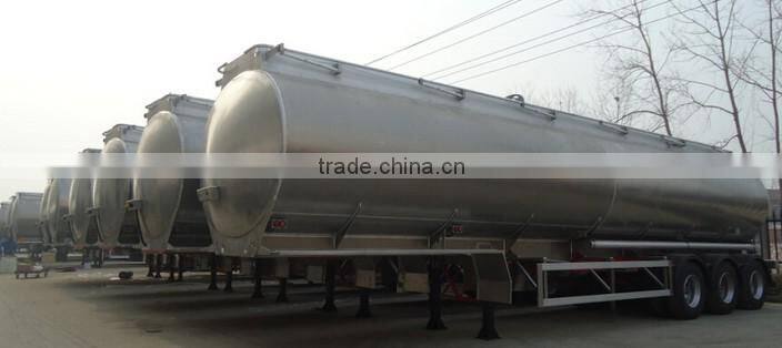 Straight Aluminum alloy tanker Trailer 40000L~45000L 3 Axle 6% Expansion with DOT ADR SASO certifications