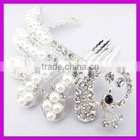 Fashion accessory rhinestone crystal hair comb for young beauty women manufacturers BY 1865