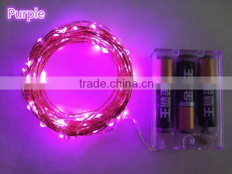 3AA Battery Operated 10M 100 leds Copper wire string lights 33FT Christmas light