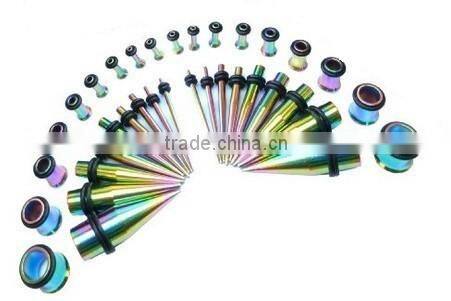 Stainless steel tapers with plated Ear Expanders