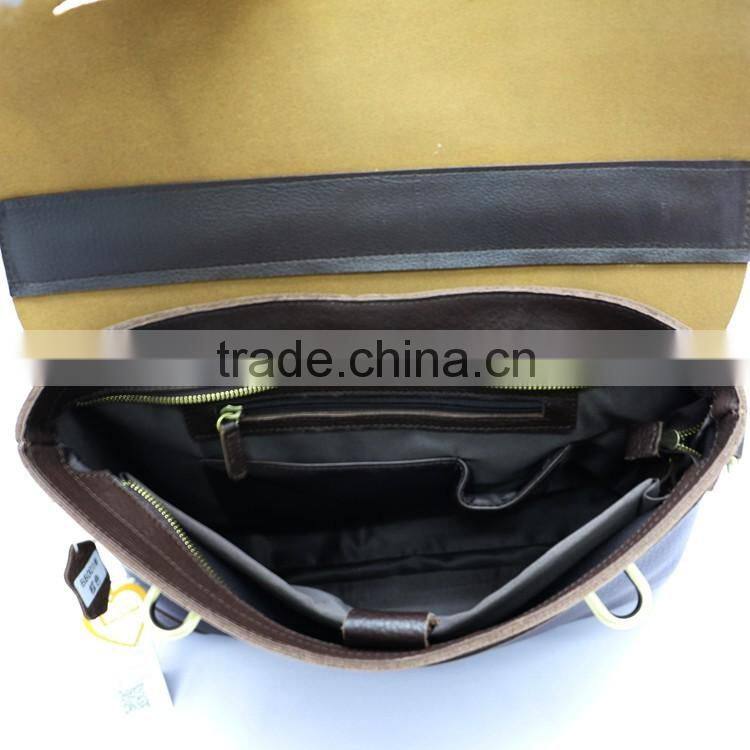 New multifunctional notebook Briefcase cowhide leather men's shoulder bag