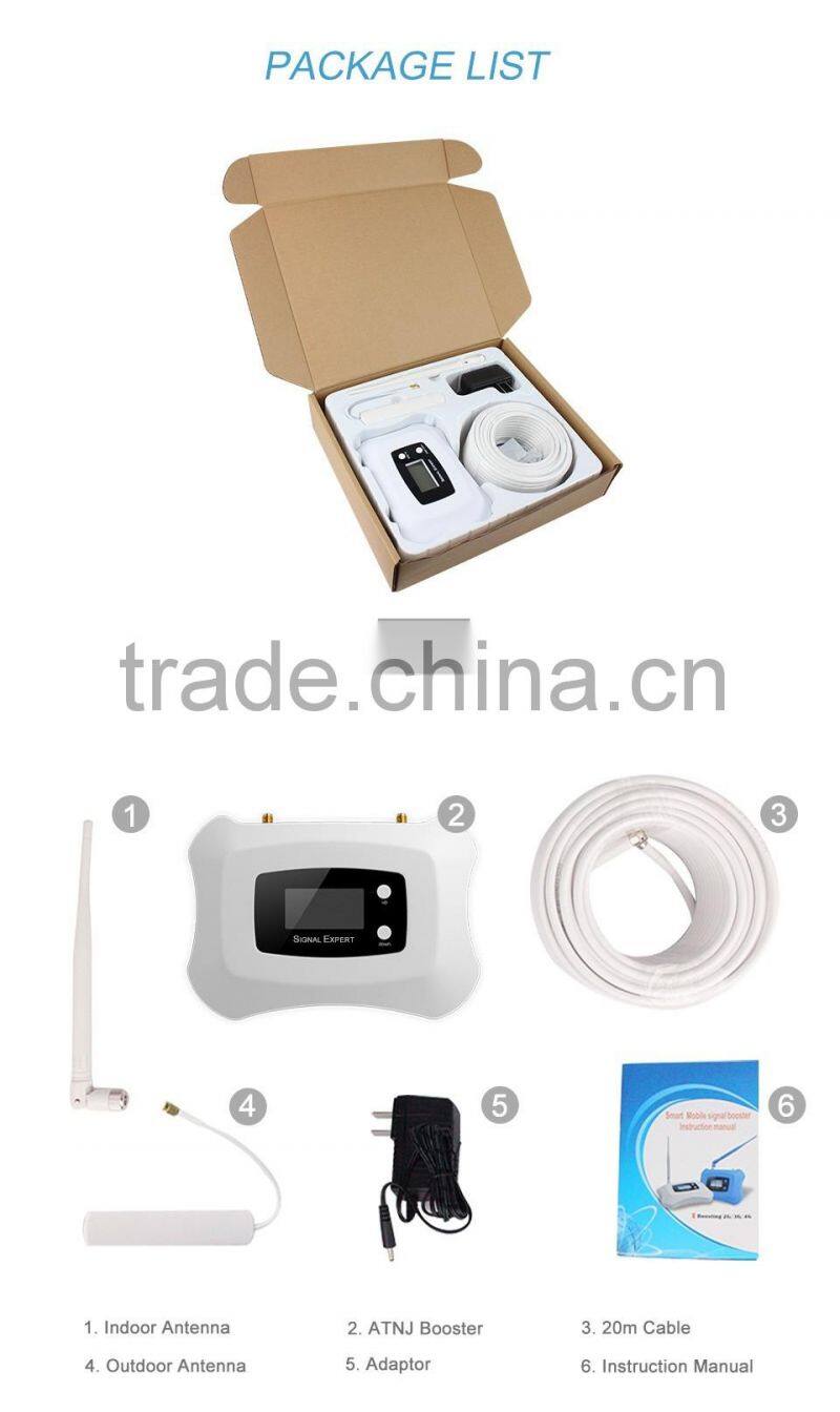 ATNJ global application GSM900 amplifier 2G mobile signal repeater booster with LCD