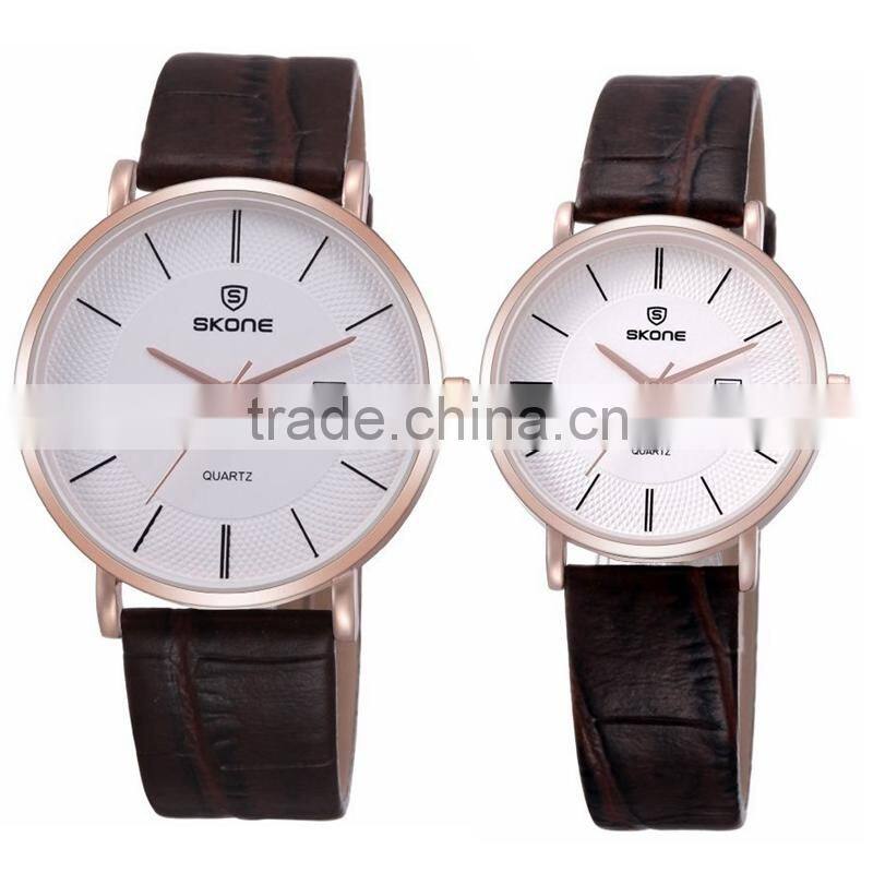 skone brand wrist cheap wholesale leather watches for men and women